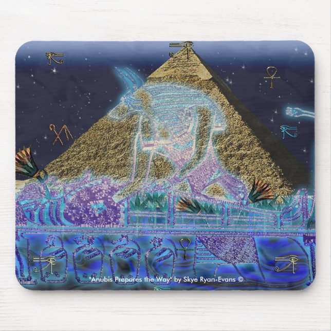 Anubis & Pharaoh Ancient Egyptian Art Mousepad Musmatta (Framsidan)
