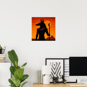 Anubis Poster Ancient Egypten Sunset