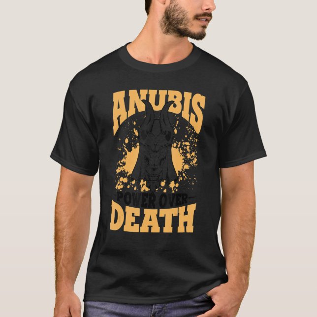 Anubis Power over Dödsgud Historien Fläkt T Shirt (Framsida)