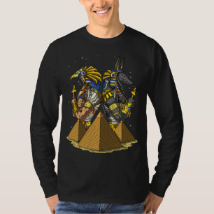 Anubis Ra Egyptian Gods Ancient Pyramids Mythology T Shirt