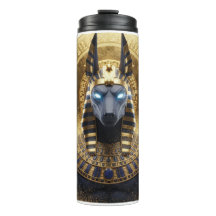 Anubis Schakal Termisk Mugg | Forntida Egyptisk Gu