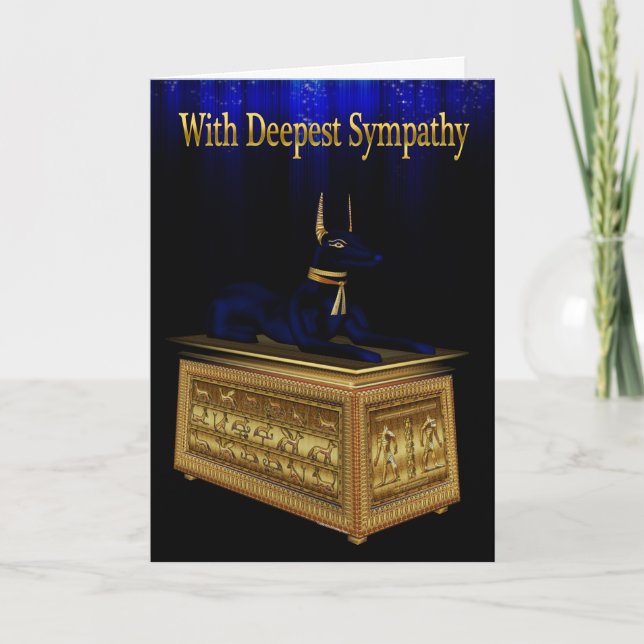 Anubis Sympathy Card Kort (Framsida)