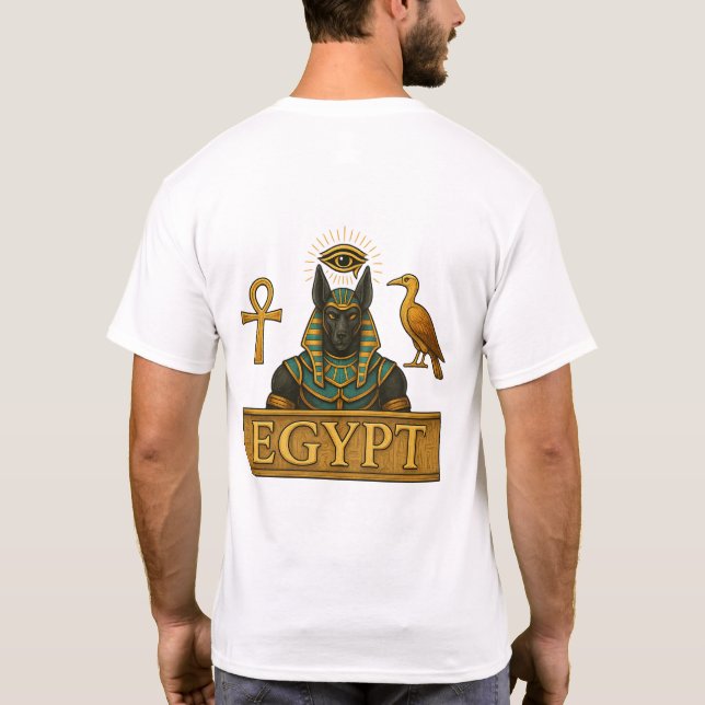 Anubis & Thoth | Egyptiska symboler - T-Shirt (Baksida)