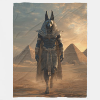 Anubis throw blanket – Egyptian Mythology Wall Art Fleecefilt