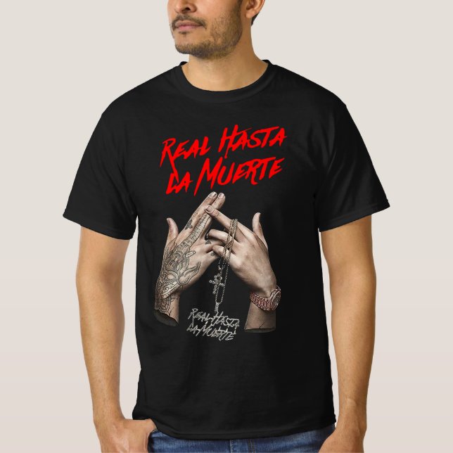 Anuel AA Real Hasta La Muerte Mode Manar T Shirt (Framsida)