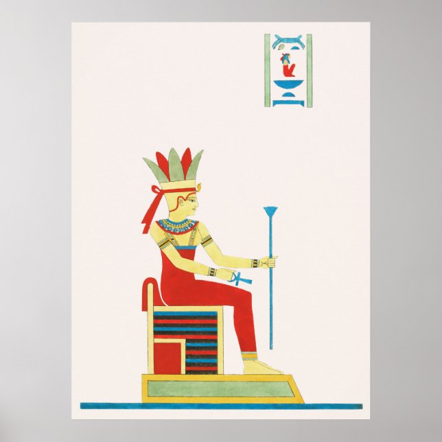 Anuket illustration från Pantheon Egyptien 1823 Poster (Framsidan)