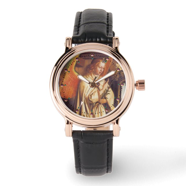 ANUNCIATION ANGEL,ARCHANGEL GABRIEL ROSA GEMS ARMBANDSUR (Framsida)