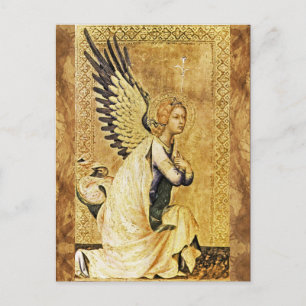 ANUNCIATION ANGEL Parchment Vykort
