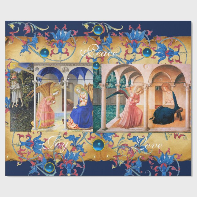 ANUNCIATION FRA ANGELICO CHRISTMAS PARCHMENT PRESENTPAPPER (Platt)