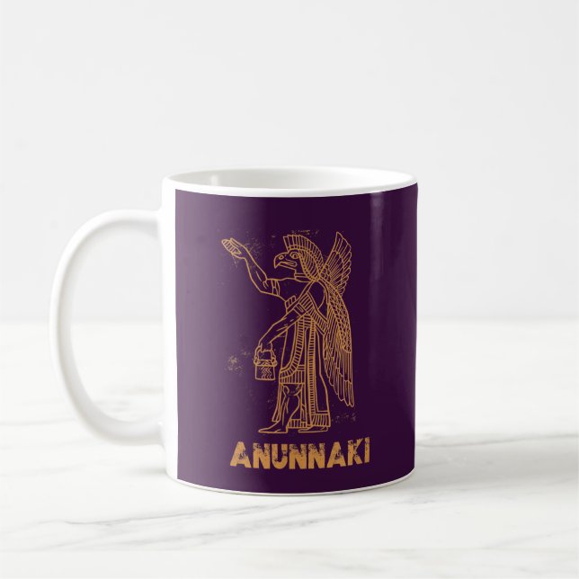 Anunnaki Ancient Astronaut Sumerian Alien Theorist Kaffemugg (Vänster)