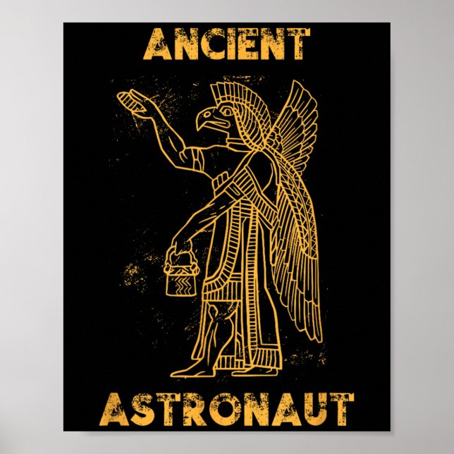 Anunnaki Ancient Astronaut Sumerian Alien Theorist Poster (Framsidan)