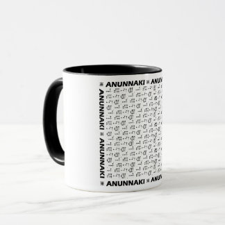 Anunnaki, Cuneiform Text, (svart) Mugg
