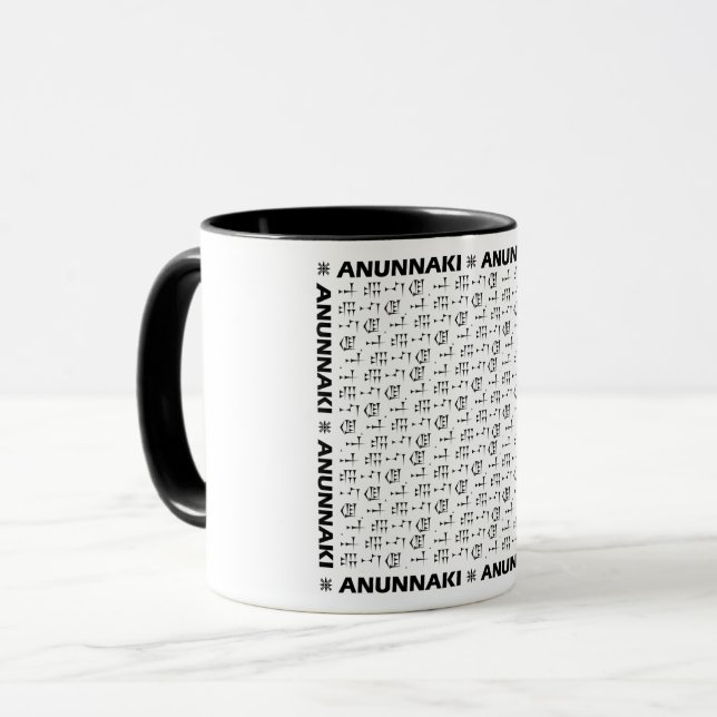 Anunnaki, Cuneiform Text, (svart) Mugg (Framsida vänster)
