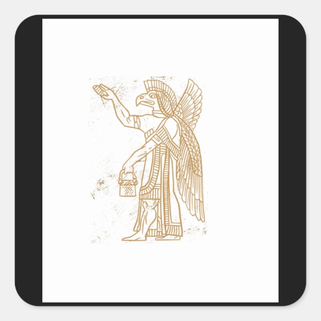 Anunnaki Fyrkantigt Klistermärke (Framsida)