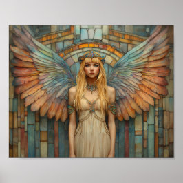 Anunnaki Goddess Ninhursag Mosaic Art nouveau Poster