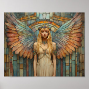 Anunnaki Goddess Ninhursag Mosaic Art nouveau Poster
