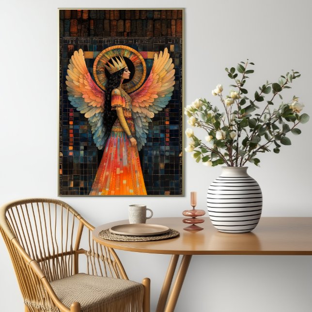 Anunnaki Star Goddess Inanna Abstrakt Mosaic Art Poster (Skapare uppladdad)