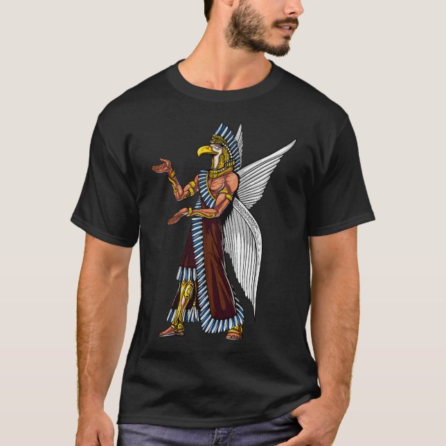 Anunnaki sumerisk reptil god t shirt (Framsida)