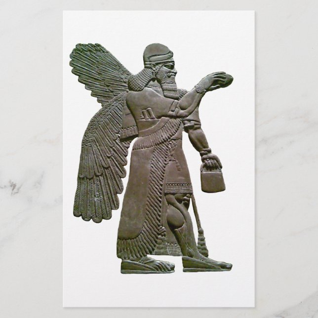 Anunnuki forntida Sumerian främmande utomjordiskt Brevpapper (Framsida)