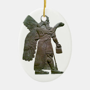Anunnuki forntida Sumerian främmande utomjordiskt Julgransprydnad Keramik