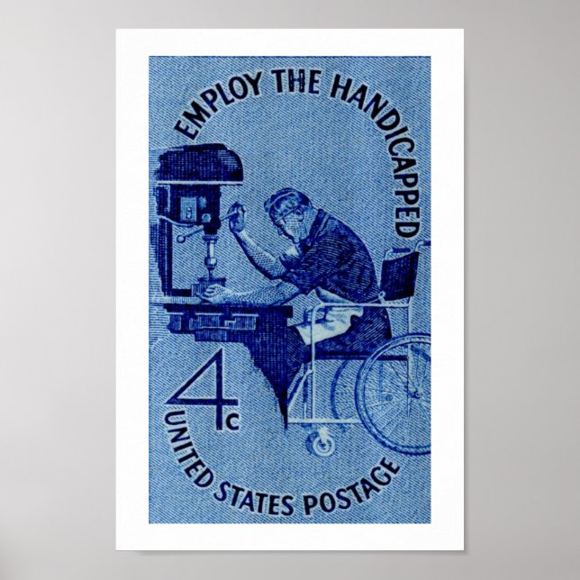 Använd den fysiskt handikappade poster (Framsidan)