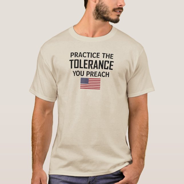 Använd den tolerans du predikar t-shirt (Framsida)