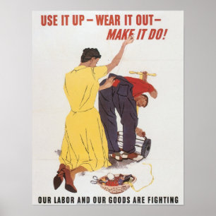 Använd det upp WWII-tryck Poster