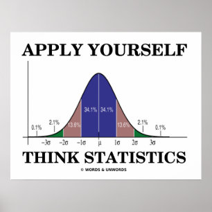 Använd din egen statistik över Tänka (Bell Curve H Poster
