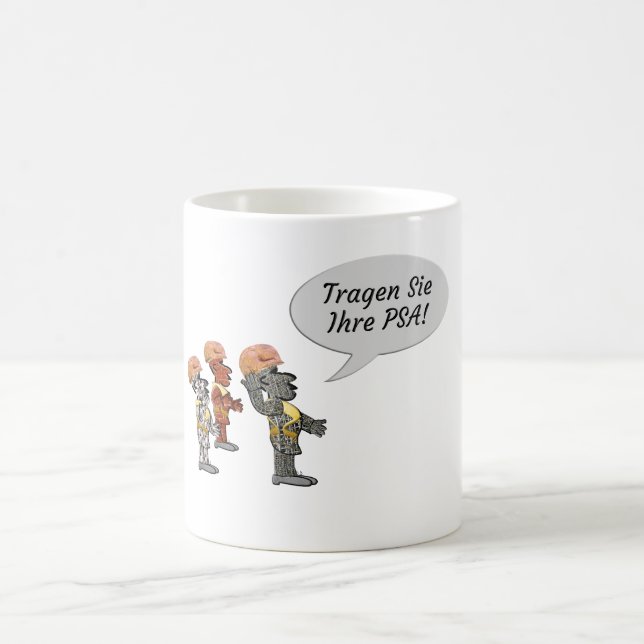 „Använd din personliga skyddsutrustning!“  Kaffemugg (Center)
