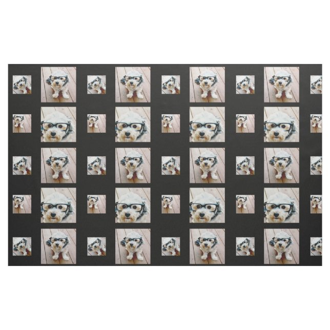 Använd dina 4 favoritfoton - Svart Tyg (Fat Quarter)