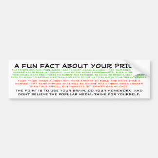 ANVÄND HJÄRNAN 1 - PRIUS BILDEKAL