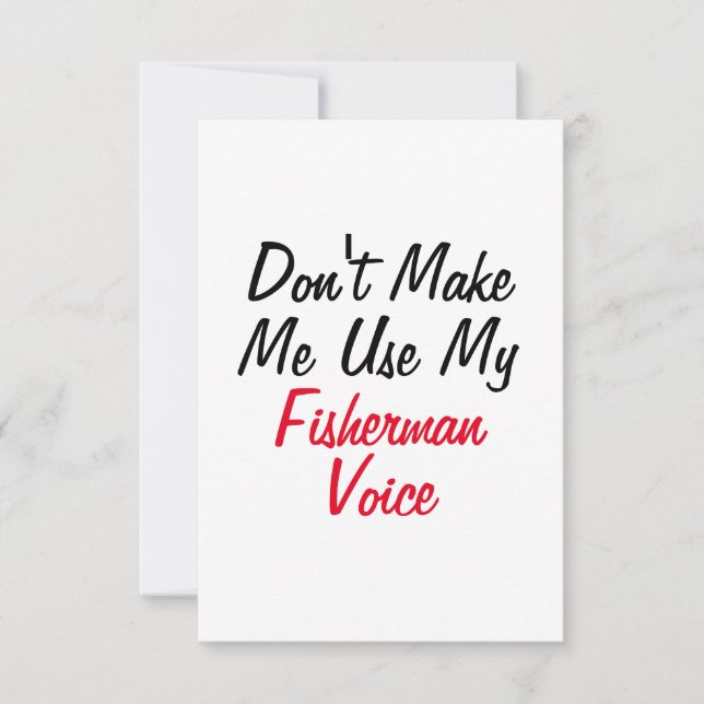 Använd inte min fiskar­röst kort (Framsida)