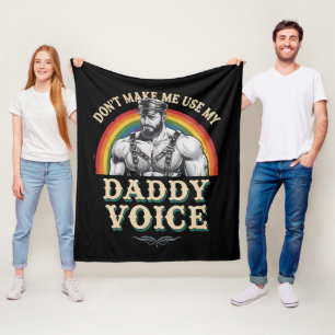 Använd inte min pappa-röst HBTQ Fleecefilt