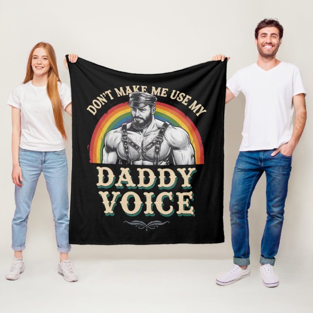 Använd inte min pappa-röst HBTQ Fleecefilt (På plats)