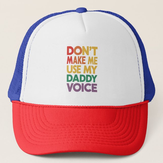 Använd inte min pappa-röst HBTQ HBT-pr Pride Keps (Framsida)