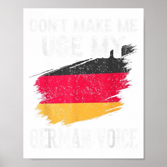 Använd inte min tyska röst Tyskland Lärare S Poster (Framsidan)