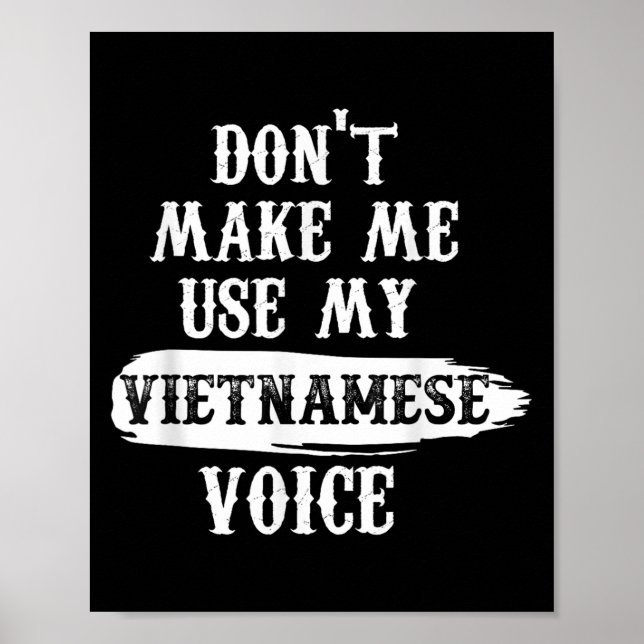 Använd inte min vietnamesiska röst  poster (Framsidan)