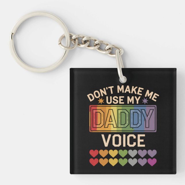 Använd inte pappa-röst HBTQ-regnbågsstolthet (Framsidan)
