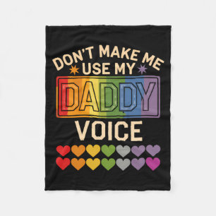 Använd inte Pappa Röst Hbtq Regnbågsstolthet Fleecefilt