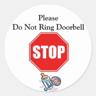 Använd inte Ring Doorbell Sticker Runt Klistermärke