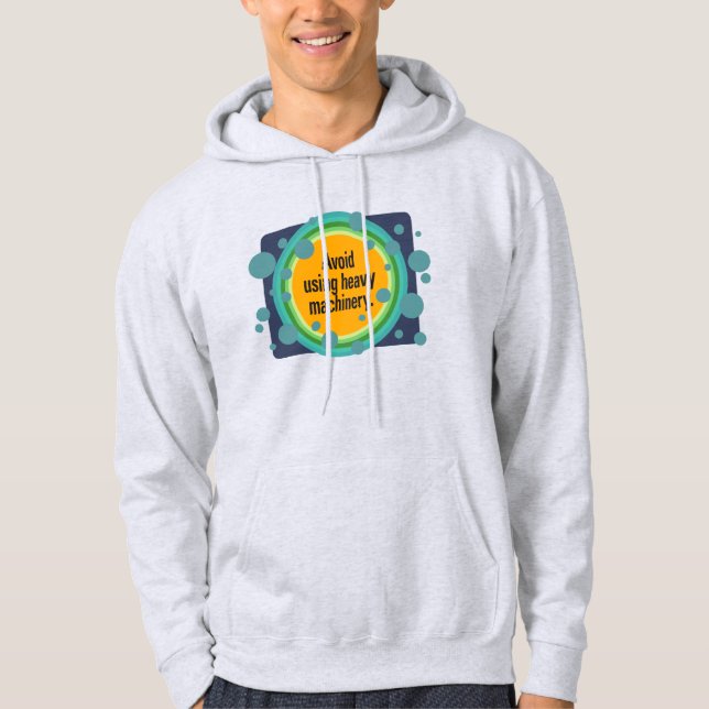 Använd inte tunga maskiner Radial Bubble Box Gfx Hoodie (Framsida)