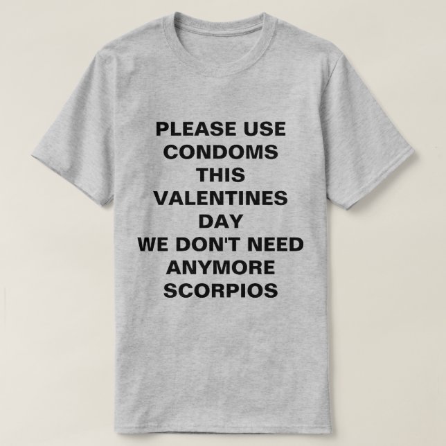 Använd kondomar denna valentines day ingen t shirt (Design framsida)