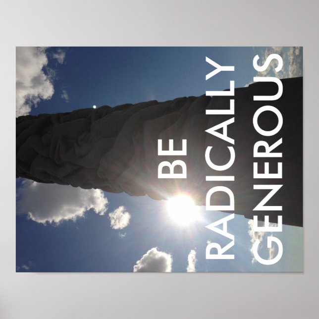 Använd radikal generositet! poster (Framsidan)