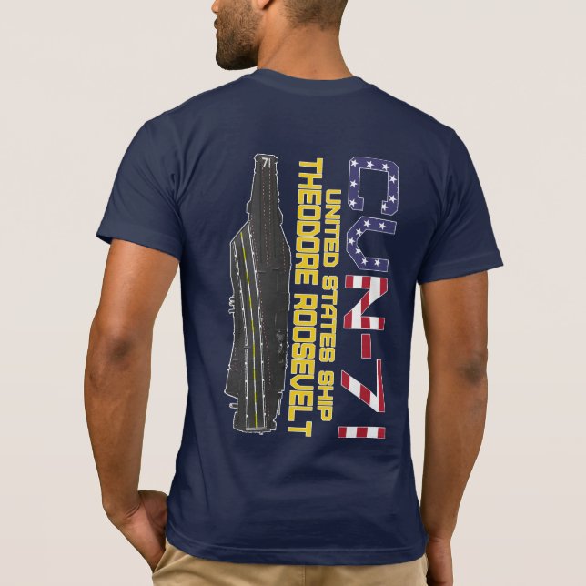 ANVÄND THEODORE ROOSEVELT CVN-71 T-Shirt (Baksida)