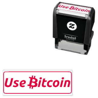 Använda Bitcoin Self Inking Rubber Frimärke ₿ Självfärgande Stämpel