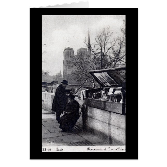 Använda boksäljare, Notre Dame Paris Hälsningskort (Framsidan)