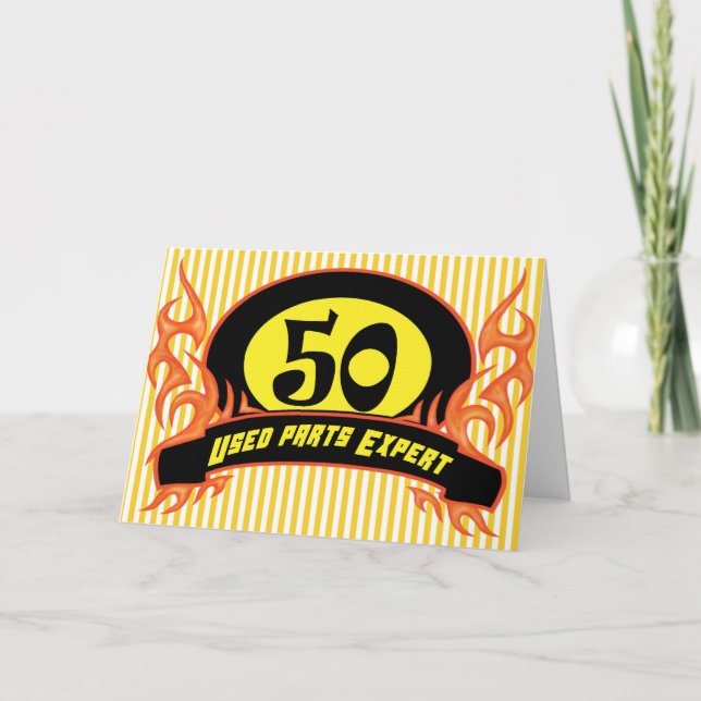 Använda delar 50:e Födelsedagsfest inbjudan (Framsida)