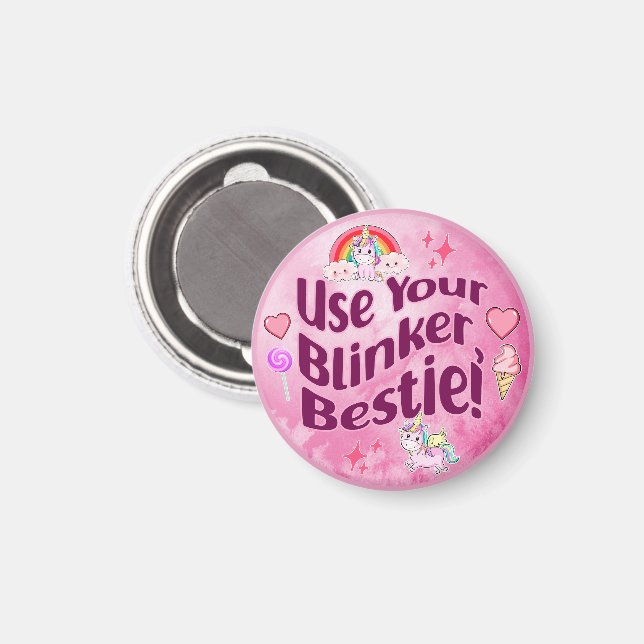 Använda din blinkare, Bestie! BFF Best Friends Hea Magnet (Front/Back)