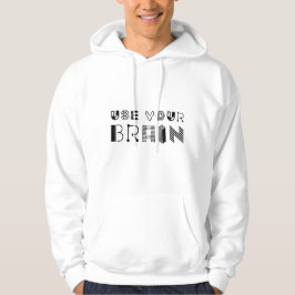 Använda din hjärna hoodie