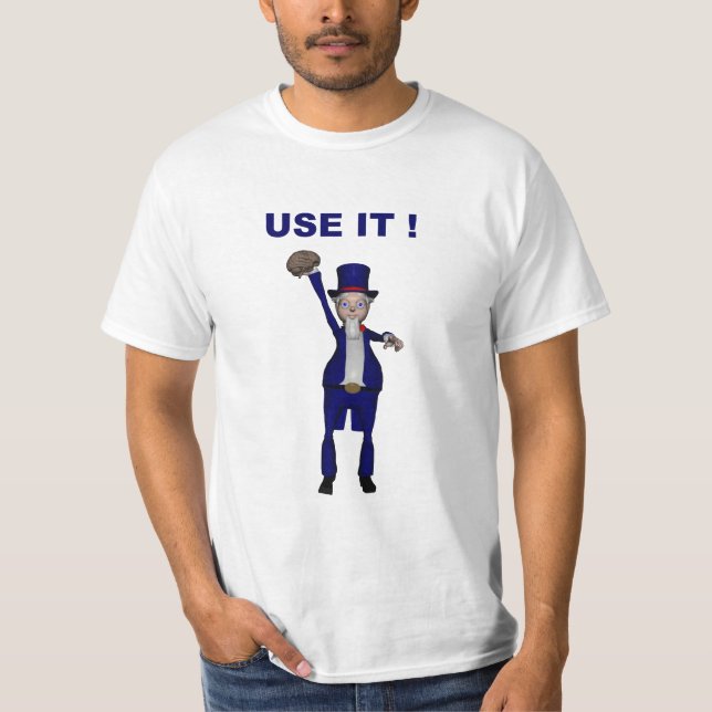 Använda din hjärna tee shirt (Framsida)